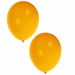 Feest ballonnen - geel - 200x stuks - ca. 27 cm - verjaardag versiering