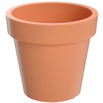 1x Kunststof bloempotten/plantenpotten 25 cm terracotta
