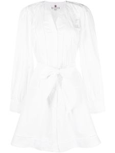 Tommy Hilfiger robe en dentelle à coupe courte - Blanc