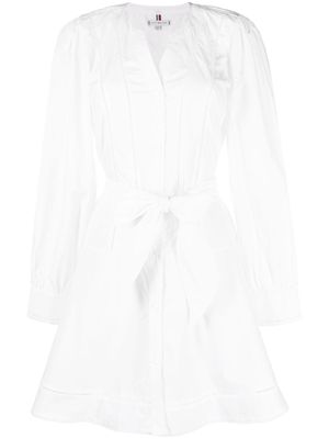 Tommy Hilfiger robe en dentelle à coupe courte - Blanc