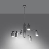 Minimalistische witte Kroonluchter LEMMI 6