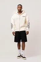 Equalité Mae Painting Oversized Full Zip Hoodie Heren Gebroken Wit - Maat XS - Kleur: Gebroken Wit | Soccerfanshop