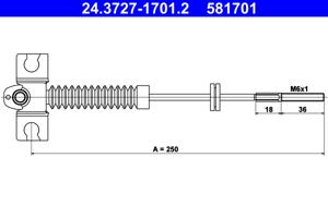 ATE Handremkabel 24.3727-1701.2