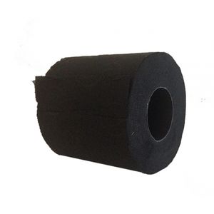 1x Zwart toiletpapier rol 140 vellen