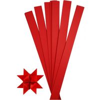 100x Papieren vlecht stroken rood 73 cm   -