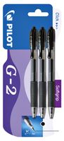 Gelschrijver PILOT G2 zwart 0.32mm blister ÃƒÆ' 3 stuks