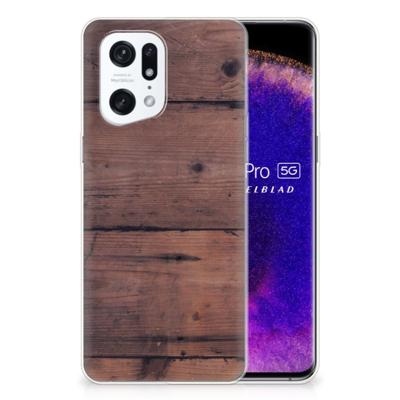 OPPO Find X5 Pro | Bumper Hoesje | Old Wood