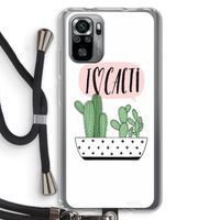 I love cacti: Xiaomi Redmi Note 10S Transparant Hoesje met koord