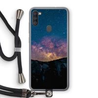 Travel to space: Samsung Galaxy A11 Transparant Hoesje met koord