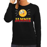 Funny emoticon sweater Jammie zwart dames