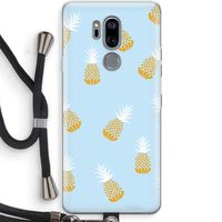 Ananasjes: LG G7 Thinq Transparant Hoesje met koord