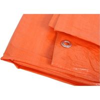 Outdoor/camping oranje afdekzeil / dekzeil 8 x 10 meter met ringen - thumbnail