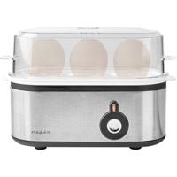 Nedis KAEB120EAL Eierkoker Aluminium, Zwart, Transparant