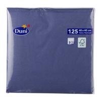 Duni - Dunisoft Servetten Blauw 40X40 - 125 stuks