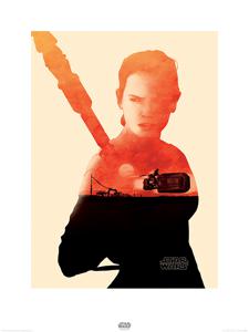 Star Wars Episode VII Rey Tri Art Print 60x80cm