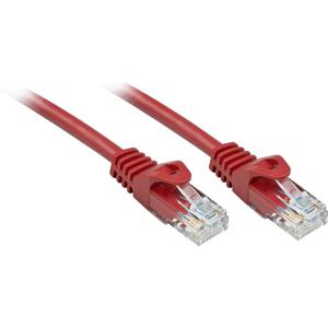 LINDY 48180 RJ45 Netwerkkabel, patchkabel CAT 6 U/UTP 0.30 m Rood Snagless 1 stuk(s)