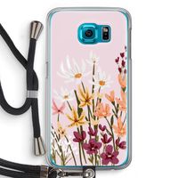 Painted wildflowers: Samsung Galaxy S6 Transparant Hoesje met koord