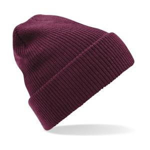 Gebreide Heritage Beanie wintermuts - bordeaux rood - volwassenen - Damesmuts - herenmuts