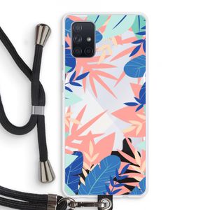Tropisch: Samsung Galaxy A71 Transparant Hoesje met koord