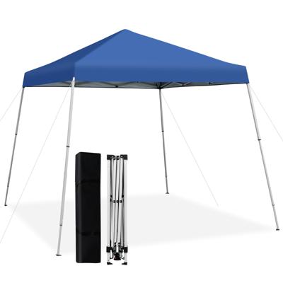 3 x 3 m Vouwpaviljoen Pop-Up Tuinpaviljoen Paviljoen Opvouwbaar UV-Bescherming 50+ voor Strand Camping Markt Met Draagtas(Blauw)