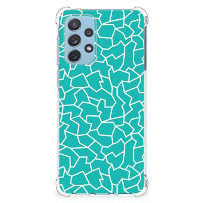 Samsung Galaxy A73 Back Cover Cracks Blue Samsung Galaxy A73 Back Cover Cracks Blue