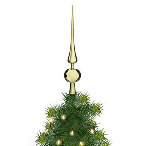 Kerstboom piek - goud - kunststof - 28 cm - kerstpieken