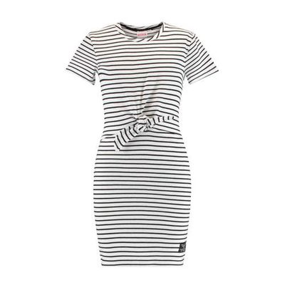 CoolCat Junior gestreepte jurk wit/zwart CoolCat Junior gestreepte jurk wit/zwart