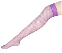 Sexy Linger over knie sokken Sexy Fishnet Lace nylon top mesh dij hoge kousen panty lange Panty's (paars)