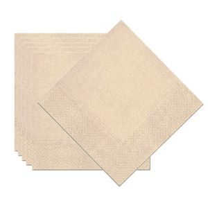 Feest servetten taupe/beige - 20x - papier - 33 x 33 cm