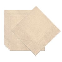 Feest servetten taupe/beige - 20x - papier - 33 x 33 cm - thumbnail