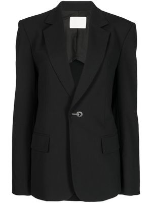 Dion Lee blazer ceinturé à simple boutonnage - Noir