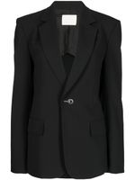 Dion Lee blazer ceinturé à simple boutonnage - Noir