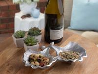 James - Dekoschale Ginkgo 2 Blatt - Aluminium - Goud of Zilver