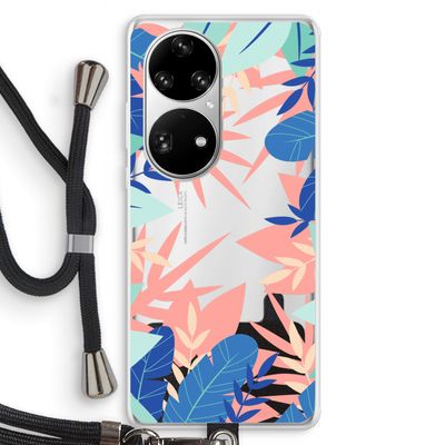 Tropisch: Huawei P50 Pro Transparant Hoesje met koord