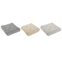 Kussen Home ESPRIT Geel Beige Mediterrane 56 x 56 x 13 cm (3 Stuks)
