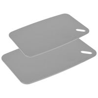 Snijplanken - set van 2 - kunststof - grijs - 30/35 cm - Snijplanken - thumbnail