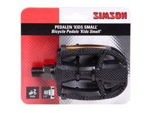 Simson Pedalen kids small 1/2 inch reflectie zwart per set