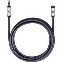 Oehlbach i-Connect J-35 EX Jackplug Audio Verlengkabel [1x Jackplug male 3,5 mm - 1x Jackplug female 3,5 mm] 3.00 m Zwart Vergulde steekcontacten - thumbnail