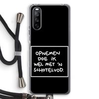 Schotelvod: Sony Sony Xperia 10 III Transparant Hoesje met koord