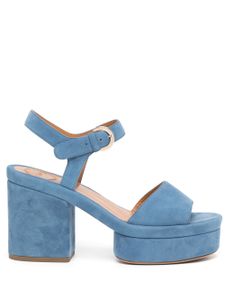 Chloé sandales Odina 85 mm en daim - Bleu