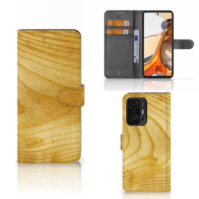 Xiaomi 11T | 11T Pro | Book Style Case | Licht Hout