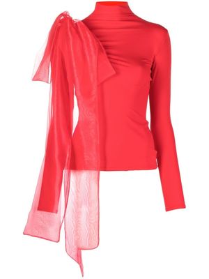 Atu Body Couture haut à détail de nœud - Rouge
