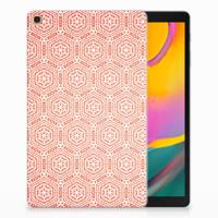 Samsung Galaxy Tab A 10.1 (2019) Hippe Hoes Pattern Orange
