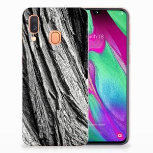 Bumper Hoesje Samsung Galaxy A40 Boomschors Grijs