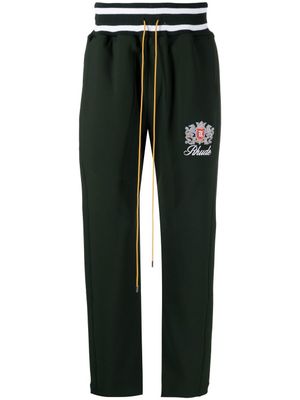 RHUDE pantalon de jogging à broderies - Vert