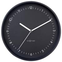 NeXtime - Wandklok 30cm-Stil-Zwart-Aluminium-NeXtime "Berlin"