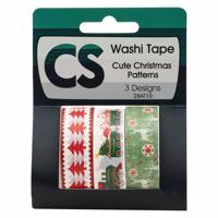 Colorations - washi tape kerst 3 rollen, 5mtr.