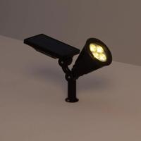 Solar grondspot led buitenlamp IP65 zwart (warm wit 2800K - 3000k)