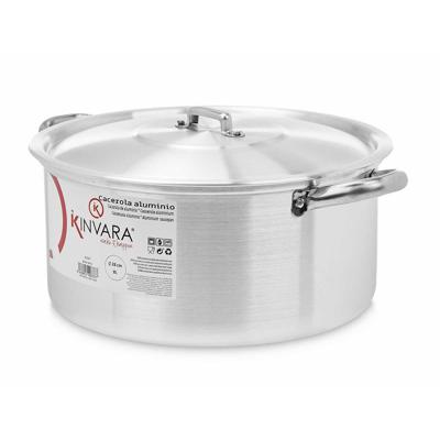 Grote Kookpan/soeppan/sauspan met deksel - Aluminium - 8 liter - oven/gas - D30 x H16 cm Grote Kookpan/soeppan/sauspan met deksel - Aluminium - 8 liter - oven/gas - D30 x H16 cm