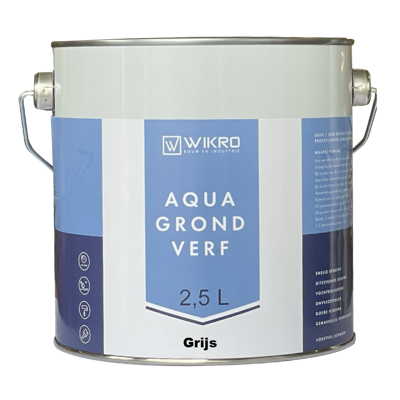 Wikro Aqua Grondverf - Grijs - 2,5ltr Wikro Aqua Grondverf - Grijs - 2,5ltr